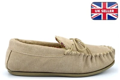 MOKKERS Damen Mokassin Pantoffeln Damen Mokassin Pantoffeln echtes echtes Wildleder Steingröße