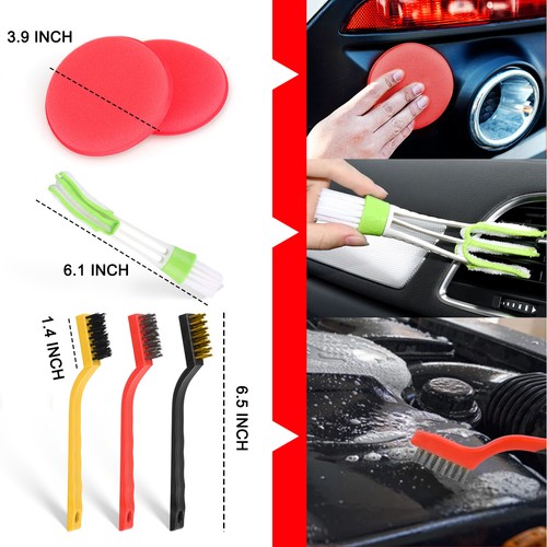 Auto Detailing Cleaning Kit Car Detailing Brush Wash Engine for Wheel Clean Set - Picture 34 of 54