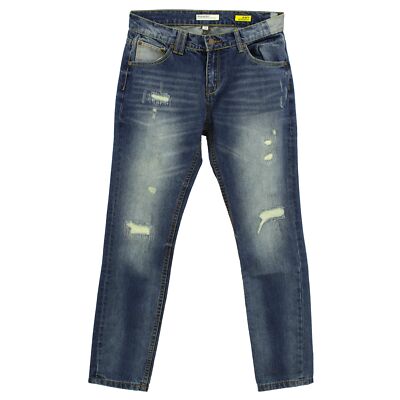  BROADWAY Damen Jeans Hose AMY Boyfriend blue destroyed blau 29173