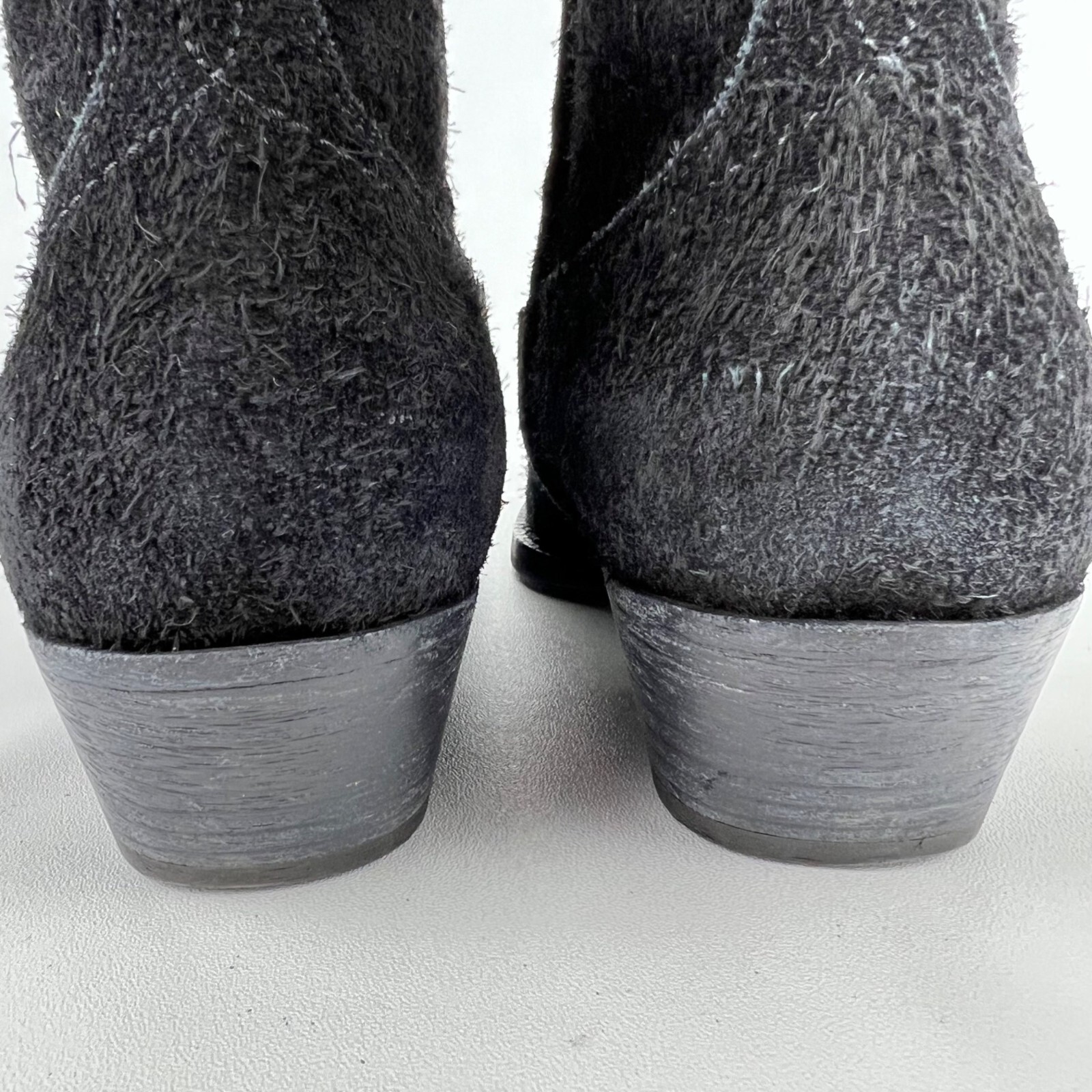 Stivaletti da donna Saint Laurent YSL Lukas neri pelle scamosciata western taglia EU 36 US 6