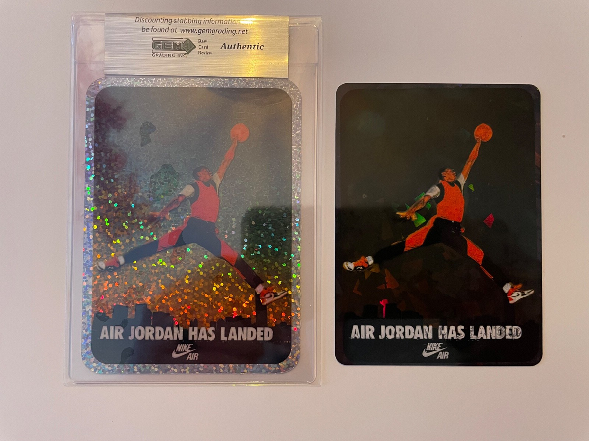 PRISM, JORDAN, AIR JORDAN HAS LANDED, NIKE AIR VENDING MACHINE STICKER,  X2,AUTH!