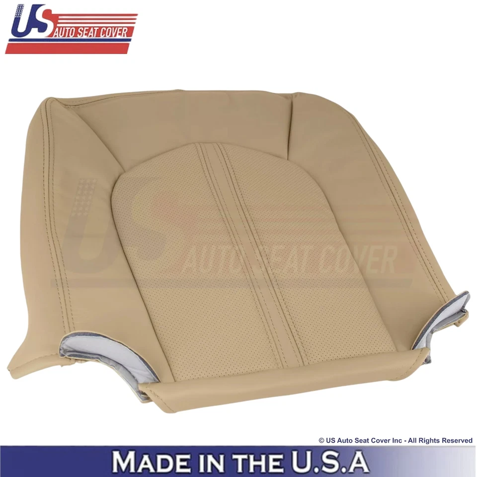 Cubierta de asiento inferior del conductor de cuero genuino marrón cachemir 2008-2013 para Cadillac CTS Foto 4 de 4