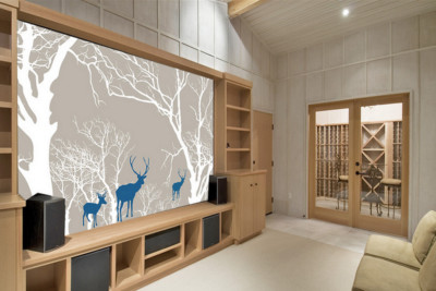 3D White Branches Deer 27503NA Wallpaper Wall Murals Removable Wallpaper Fay
