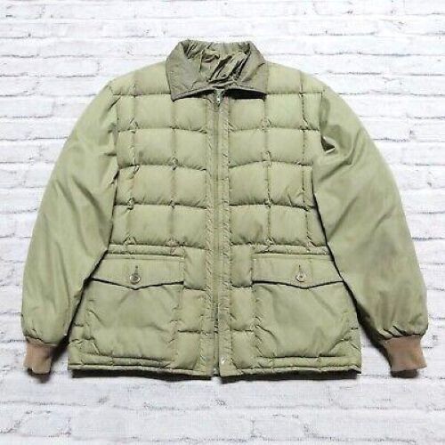 Used 60s Eddie Bauer Quilted Down Jacket, Vintage Sunrise Tag