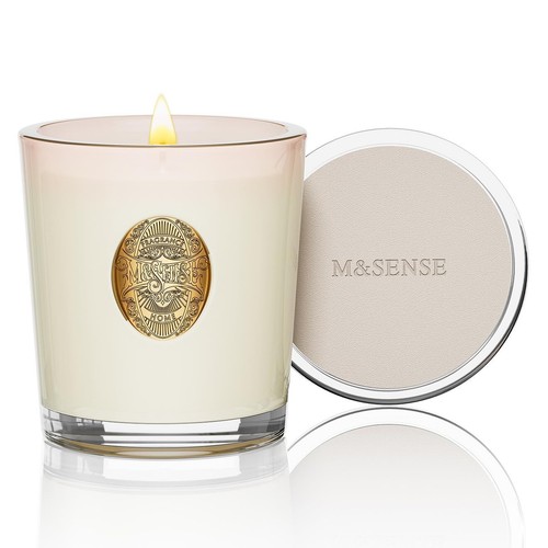 Bougie Parfumée M&SENSE Vanille Rêve 260g – Pot Verre Cire De Soja Naturelle