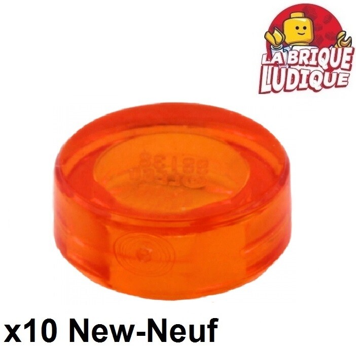 LEGO 10x Tile Round Plate Round Smooth 1x1 Trans Orange 98138 New