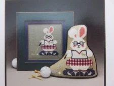 Twisted Threads GOLF BUNNY 72 x 72 Stitch Count Cross Stitch Pattern