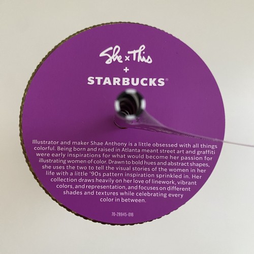 Starbucks Jeweled Ombre Tumbler Shae Anthony She x This 24 Oz Venti Purple - Red - Picture 3 of 13