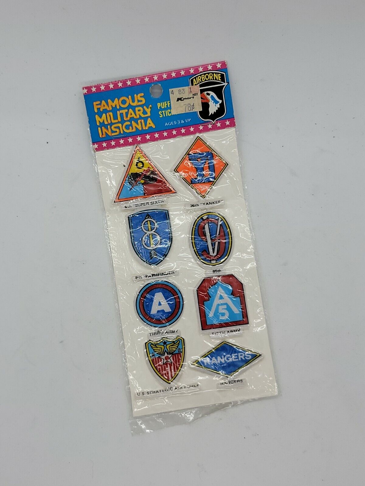 Vintage 1982 US Army Unit Stickers In Original Pack. (Rangers!)