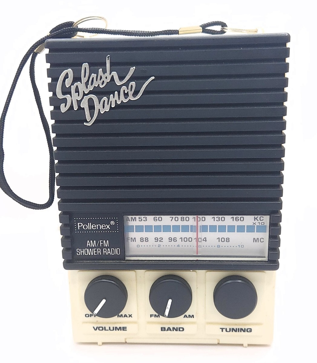 Vintage Pollenex splash dance am/fm shower radio White 1995 *Read