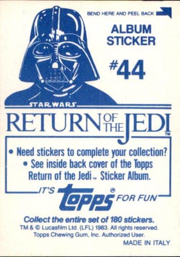 Star Wars ROTJ Trading Card Sticker Album Complete Your Set You Pick 1983 Topps - Bild 89 von 355