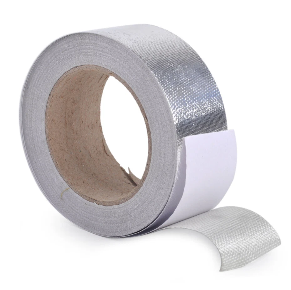 Cinta de protección térmica de aluminio de 82 pies * 48 mm envolvente universal para tubo de escape turbo para automóvil Foto 2 de 4