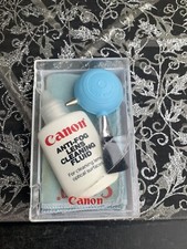 Vintage Canon Lens Cleaning Kit Tissues OEM Anti-Fog Fluid Full