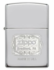  ZIPPO LIGHTER BRADFORD PA HIGH POLISH CHROME 29521