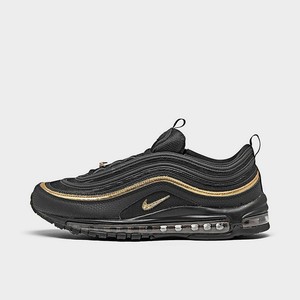 black and metallic gold air max 97