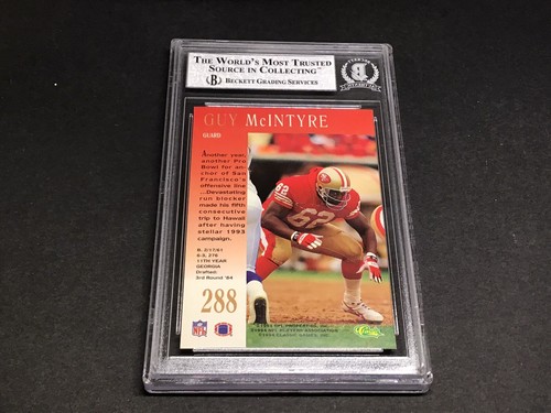 Guy McIntyre Signed 1994 Classic Proline Card #288 49ers Auto Beckett BAS COA 1A - Picture 4 of 4