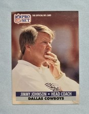 PRO SET 1991 Jimmy Johnson Head Coach #135 Dallas Cowboys NFL Football