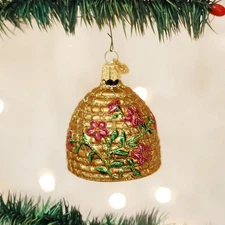 Old World Christmas Bee Skep Hive Ornament BRAND NEW 12391