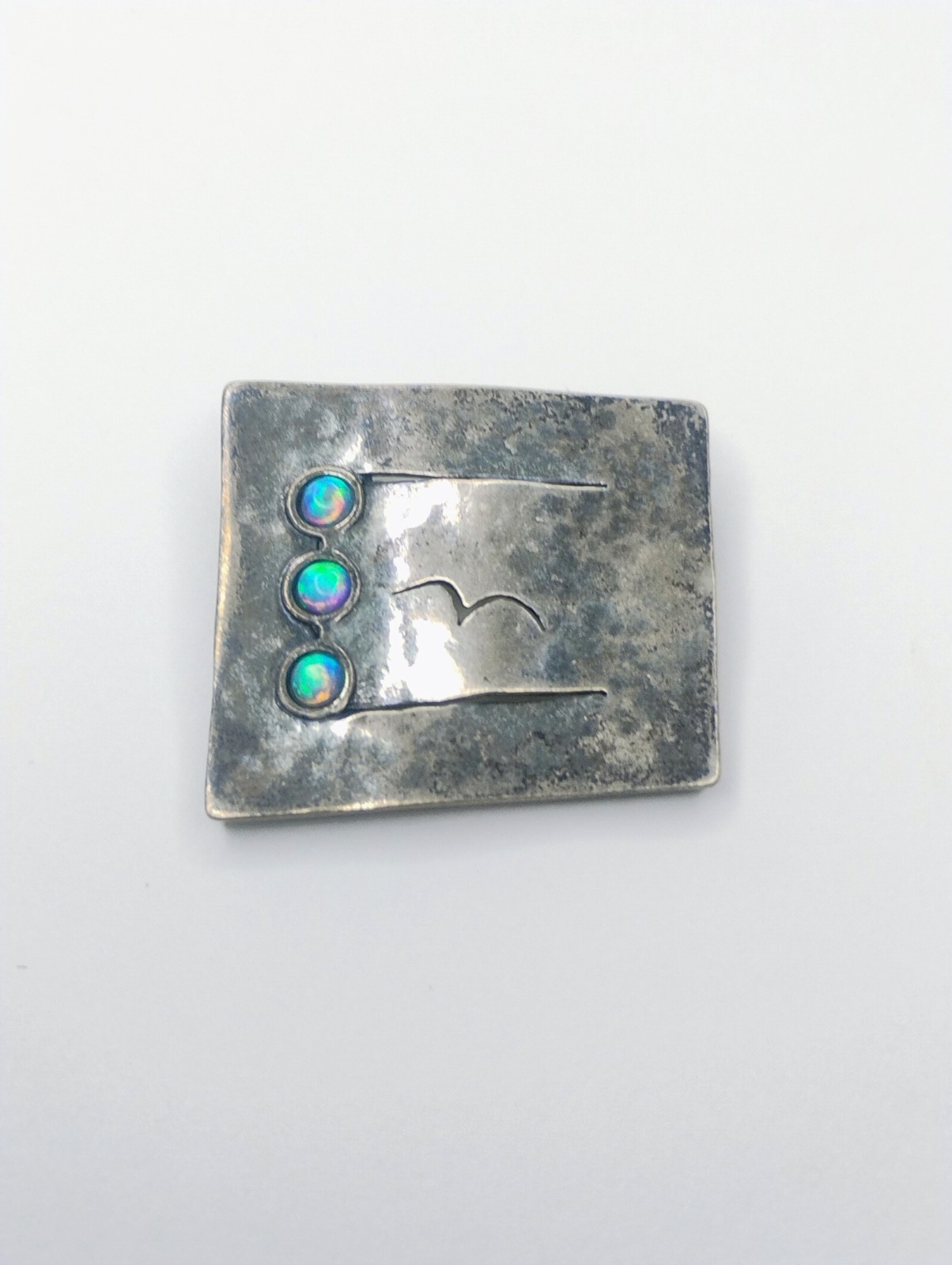 Signed Didae .925 Sterling Silver Opal Pendant