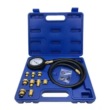 Oil Pressure Tester Tool Engine Compression Gauge Detector Double Scale Automoti