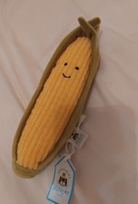 Jellycat Sweetcorn Plush: Brand New With Tags, Ultra Soft Vivacious Cuddle Toy
