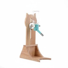 Elevated pet water dispenser with stable, adjustable stand
