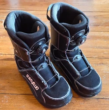 Thirty Two Boa Youth Snowboard Boots Size 5 5K Kid Black 32 thirtytwo Used