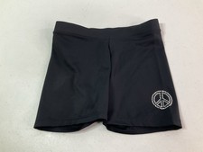 LUCKY ME Black Dance Shorts With Bling Peace Symbol. Size 4/5. Excel. Cond.