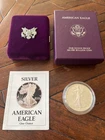 American Eagle Silver One Ounce Coin With Case 1988