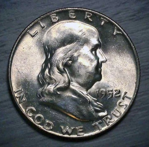 1952-D Brilliant Gem Uncirculated Franklin Half Dollar