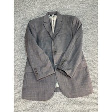 Jos A Bank Executive Blazer Mens 40R Gray Glen Plaid 100 Wool Tailored Fit suit