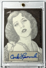 CARLA LAEMMLE 2013 LEAF POP CENTURY AUTO AUTOGRAPH SIGNATURE SKETCH CARD