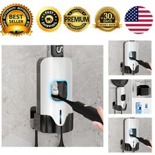 Automatic Toothpaste Dispenser Wall Mounted with 2 Toothbrush Holders