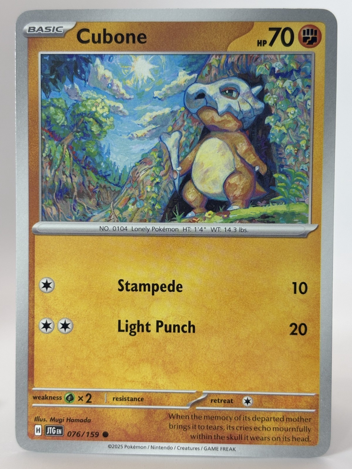 Pokemon - Cubone 076/159 - Journey Together - Common - NM