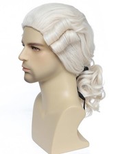 Halloween Men's 18th Century Colonial Judge Wig, Funny Party Accessories Cosplay