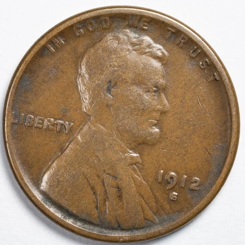 1912-S Lincoln Wheat Penny San Francisco Mint Fine (F)