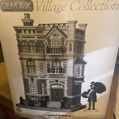 Lemax 2010 Village Collection Collector House ''East Side Brownstone'' Lighted