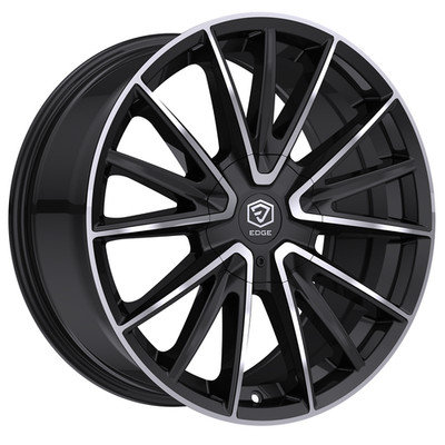EDGE Street 353MB 20X8.5 5X108/5X114.3 ET40 Gloss Black Machined Face (Qty of 4)