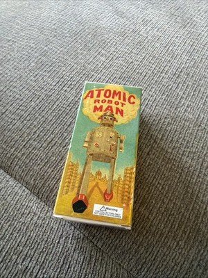 1997 Atomic Robot Man Schylling Collector Series Tin Wind-Up Vintage Toy CIB