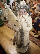 Primitive Ragon House Christmas 10" Ivory Belsnickle Vintage Santa Claus