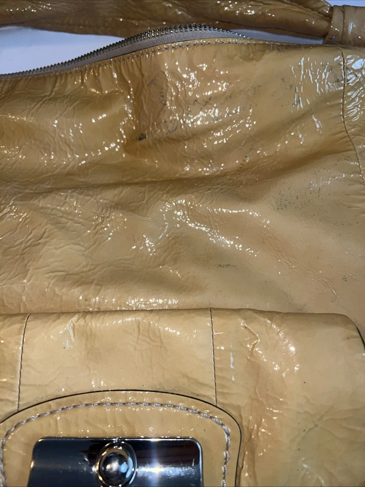 Bolso de Mano COACH💥HALLAZGOS RAROS💥L Editorial Patente Cuero Tostado Camel Zoe Hobo Foto 3 de 4