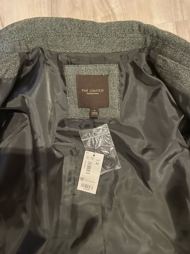 Combinaison jupe The Limited taille M/6 vert noir tweed ceinturée carrière académique 148€ - Photo 6/8