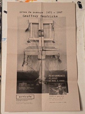 Geoffrey Hendricks Rites De Passage 1971-1997 Gallery Flyer Poster Fluxus Art