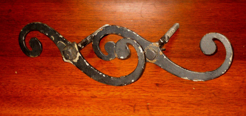 1 Pair of "S" Shaped Vintage Shutter Dogs Metal Antiqu  (8 prs. available)