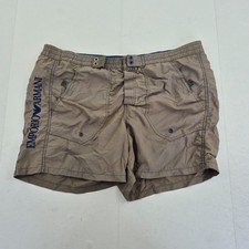 EMPORIO ARMANI Shorts Medium Grey Mens Sports Netted Swim Logo