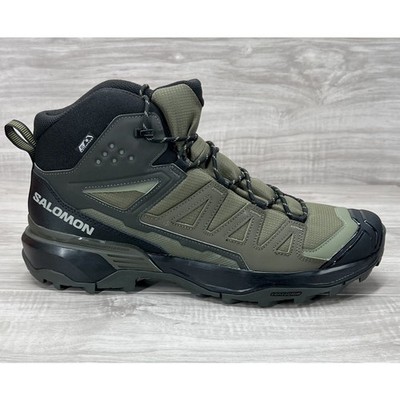 Salomon X Ultra 360 Mid CS WP New Green Black Hiking Boots Mens Size 14