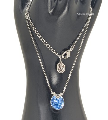 NEW 100% Genuine SWAROVSKI Rhodium Pave Bella V Blue Pendant Necklace 5734232