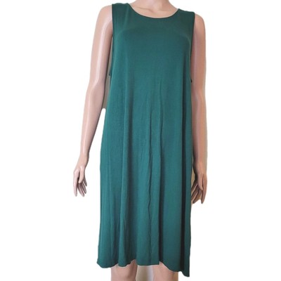 dark green tank dress Ruched Tank Dress
