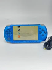 Sony PlayStation Portable PSP-3000 Blossom Blue Console #4 Missing Battery Lid