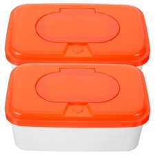 2 Pieces Wipes Dispenser Container Leakproof Baby Travel Case Nursery Holders